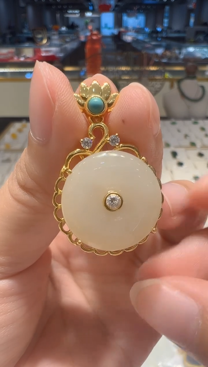 【闪购商品】和田玉颈饰银S925镶嵌111111