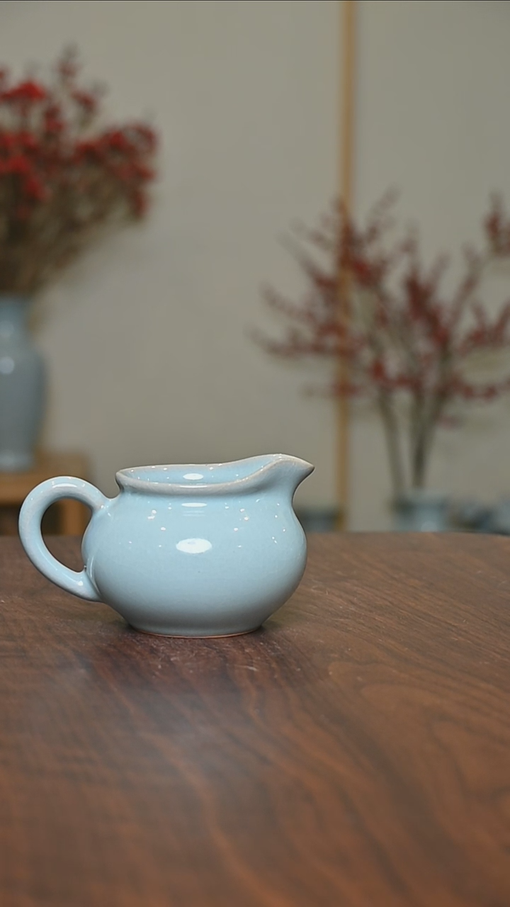 【闪购商品】其他圆公道杯 微瑕天青釉 朱家款
