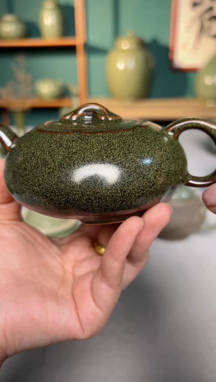 【闪购商品】其他耀州窑茶叶末釉如意西施扁壶
