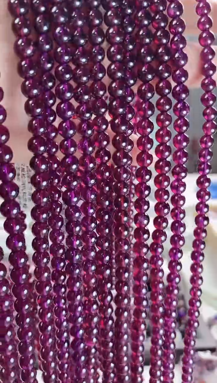 【闪购商品】石榴石紫牙乌多圈6*未镶嵌多人多样性发其一