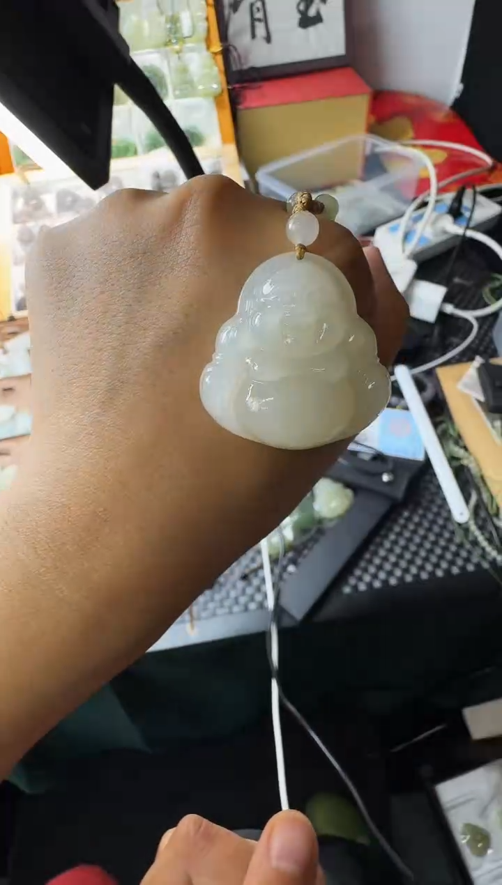 【闪购商品】和田玉颈饰未镶嵌35白玉佛公