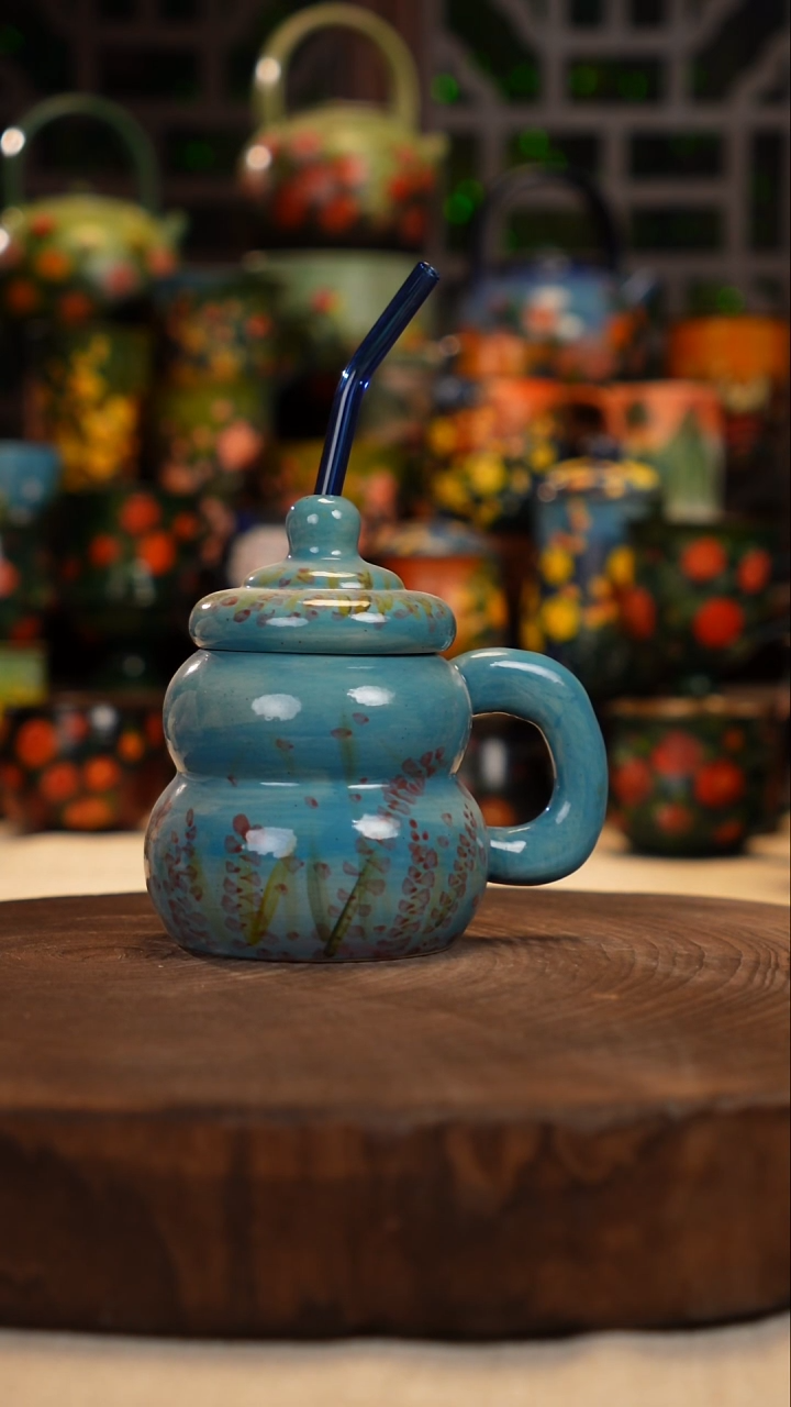 油画 釉下彩  杯子