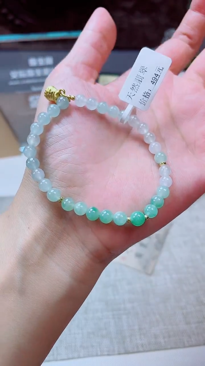 未镶嵌手串翡翠珠串