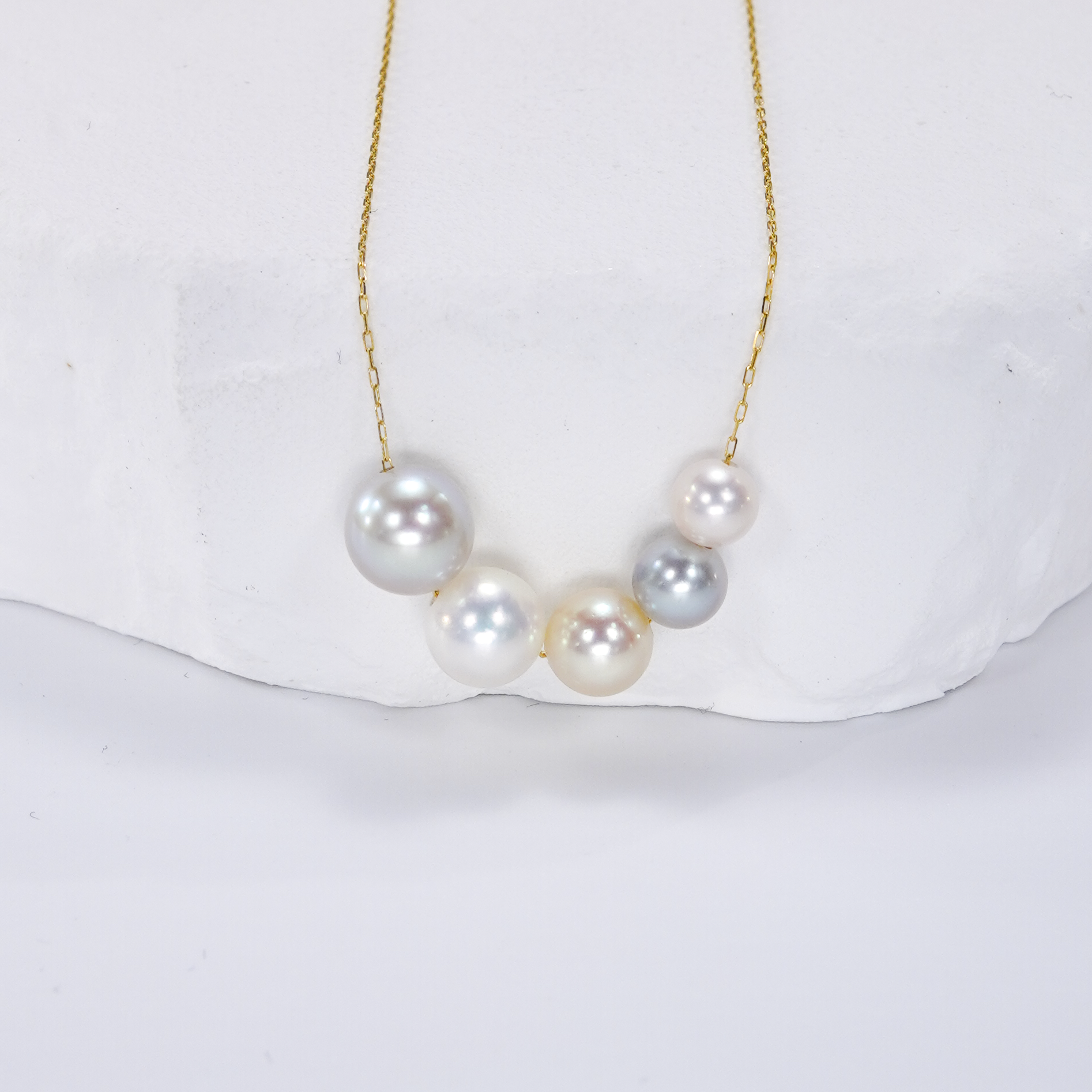 18K金海水珍珠Akoya多珠项链 5-8mm 213800