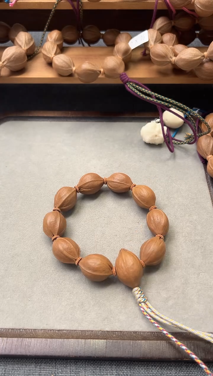 橄榄核手串1826梅林铁核9籽三通去霜版