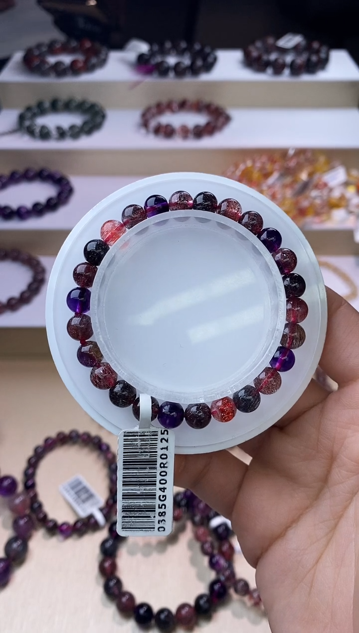 【闪购商品】水晶手链未镶嵌黑加仑超七单圈7m+