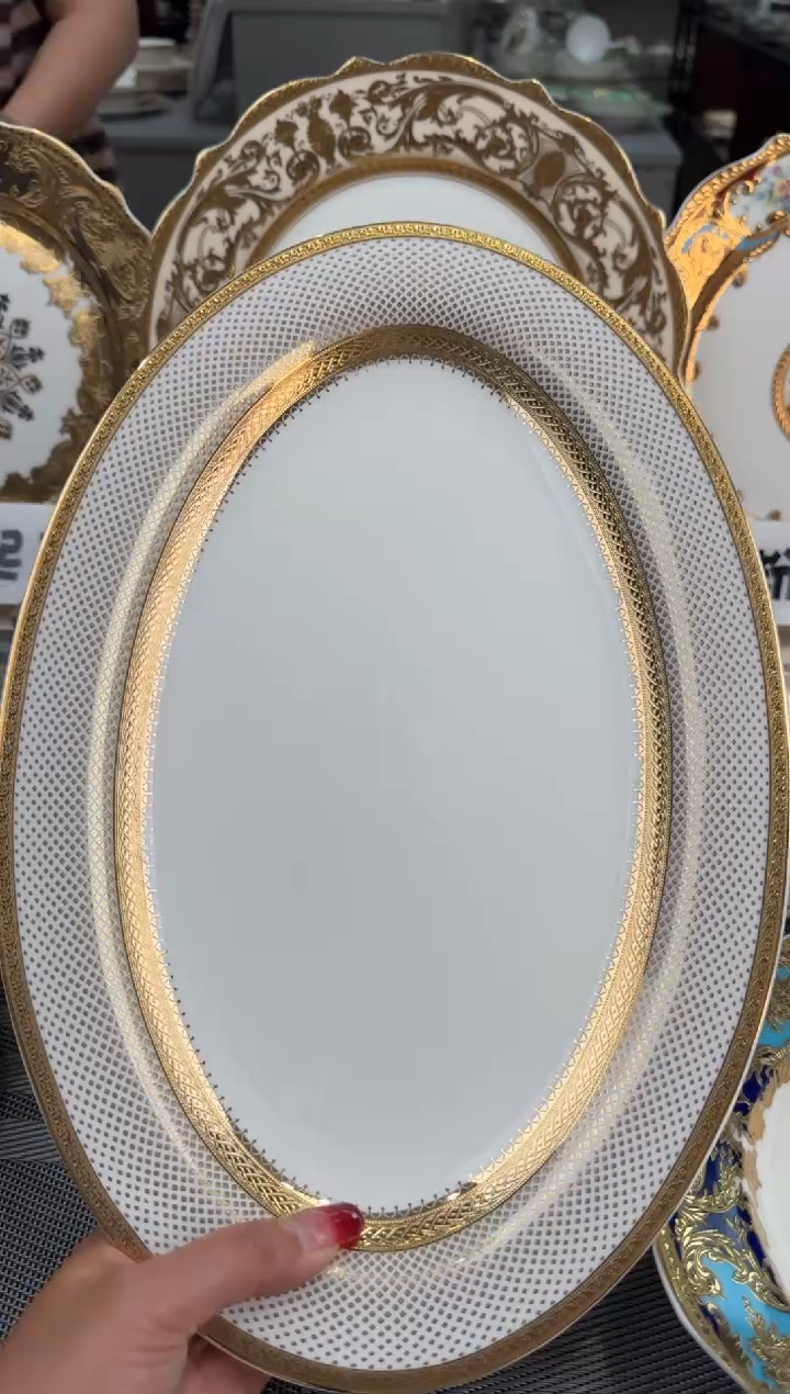 【闪购商品】瓷片14英寸鱼盘 1个 微瑕 福利价