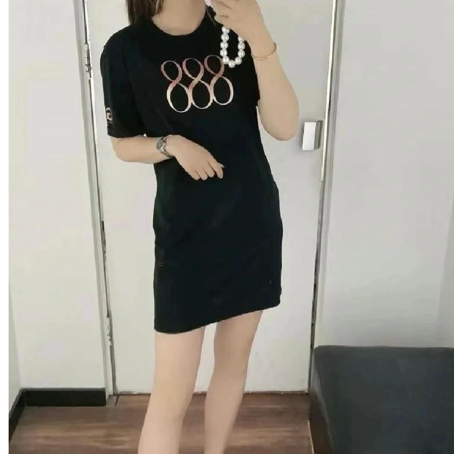 全新未使用 Givenchy/纪梵希 男士黑色888休闲百搭短袖T恤 124583