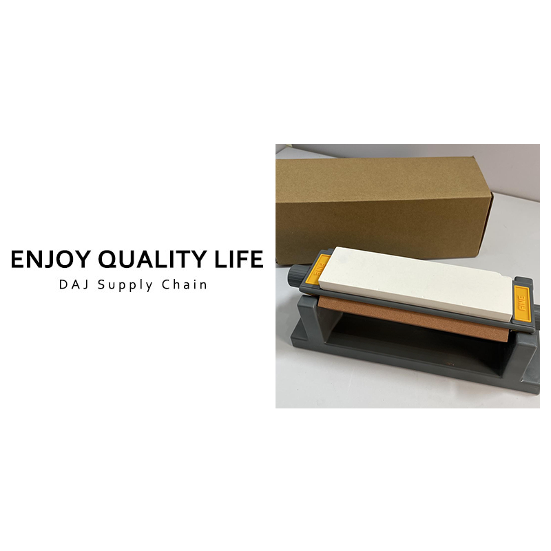 外贸便捷家用厨房刀户外刀带底座粗精磨大油石磨刀器