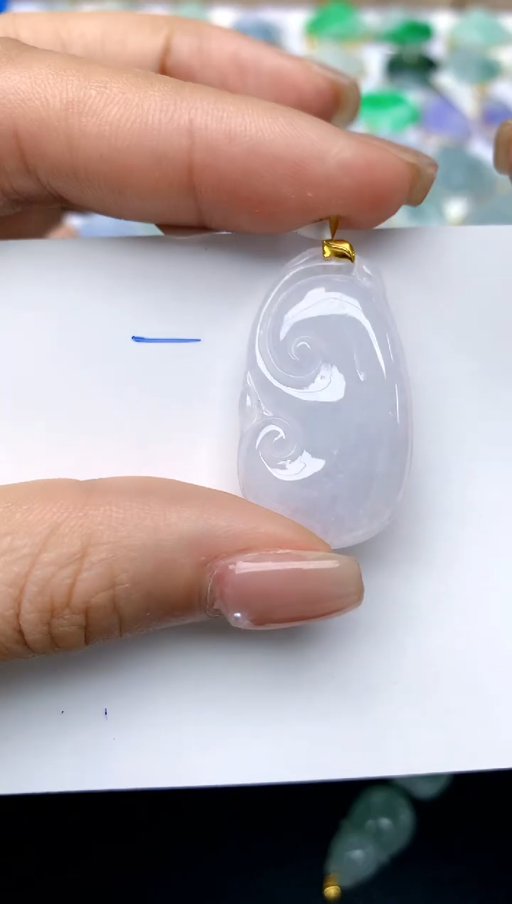 【闪购商品】翡翠颈饰18K金镶嵌1天然A货翡翠