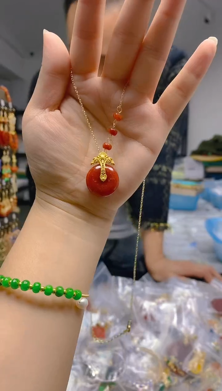 【闪购商品】翡翠耳饰合金0113翡翠锁骨链