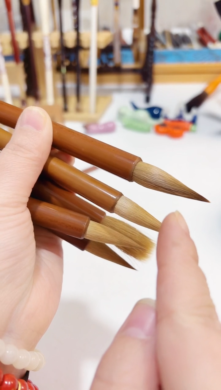 用****2烤红竹大黄狼辽尾毛笔5支