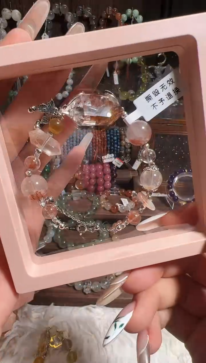 【闪购商品】水晶手链银S925镶嵌胶花幽灵手链 「公屏扣12号看款式」