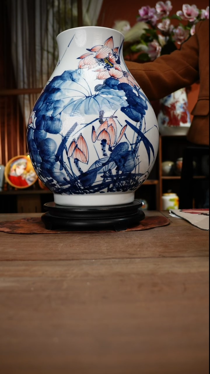 当代高温釉下彩手绘陶瓷餐具