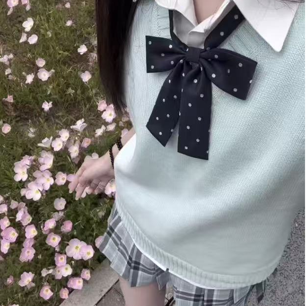 【背心马甲】JK制服基础款纯色百搭可爱学院风毛衣针织背心女马甲