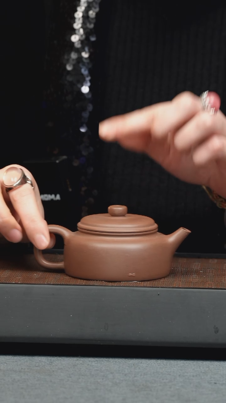 【闪购商品】紫砂茶壶五堂 大口扁钟120cc