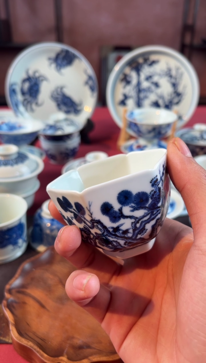 摆件陶九*天禄言瓷手工手绘茶器5554