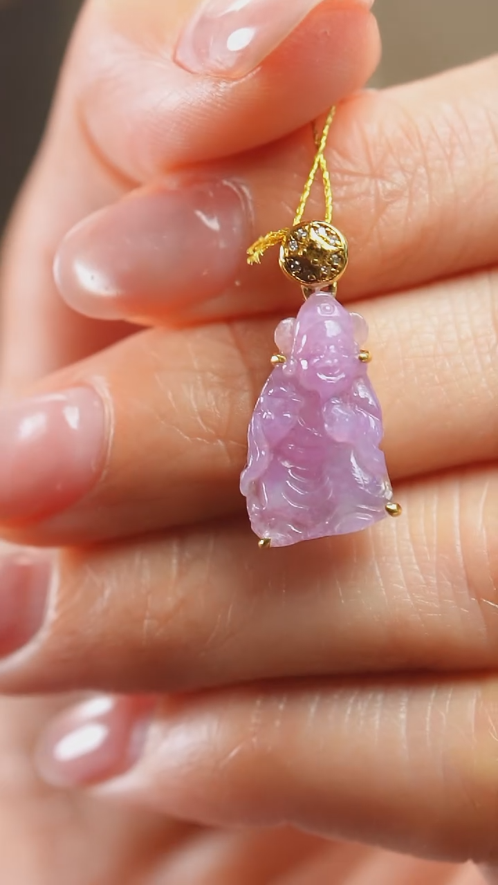 苏纪石（舒俱来）18K金镶嵌吊坠(不含链)42