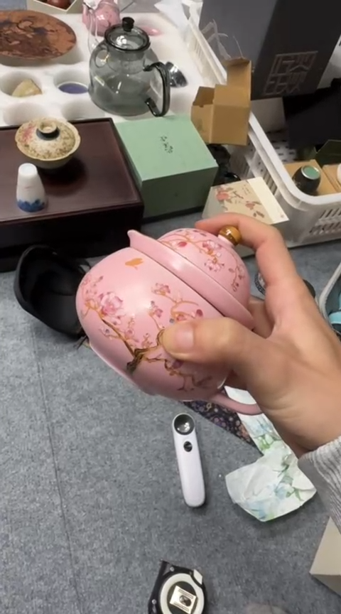 摆件陶茶具茶具茶具旅行套粉