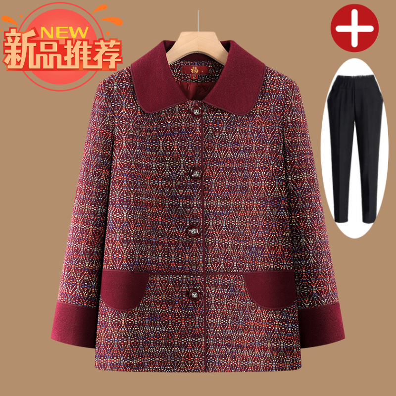 老人老太中国风保暖奶奶装加厚中老年妈妈装冬季春秋老年人加绒