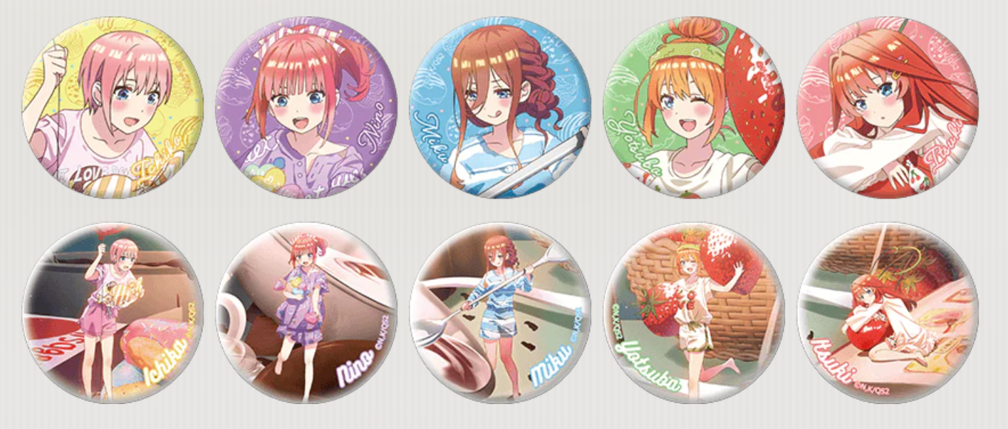 【五等分花嫁】月夜の菓子工房吧唧钥匙链拍立得 潮玩盲盒