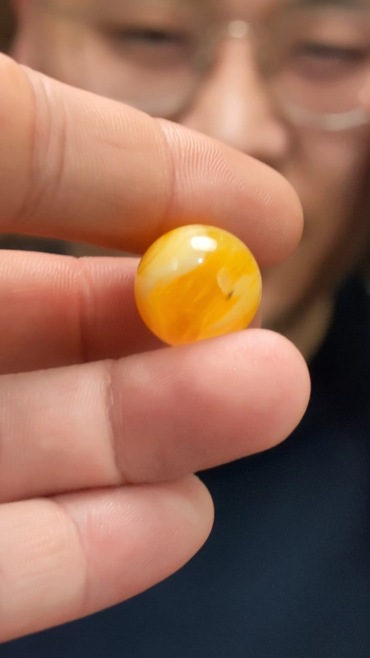 裸石蜜蜡未镶嵌蜜蜡单珠吊坠YN17*编绳