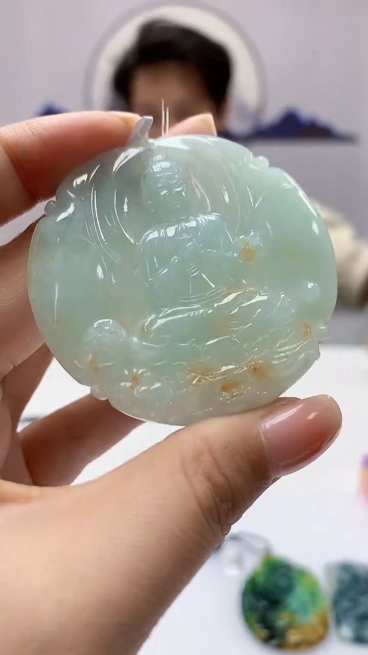 【闪购商品】定制翡翠未镶嵌1502ms-毛货挂件171