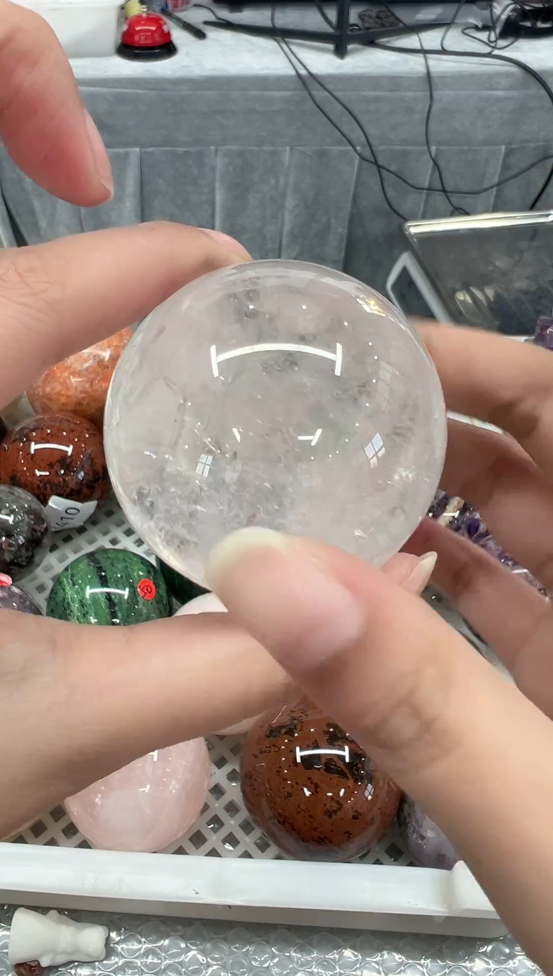 未镶嵌珠宝半成品水晶S607 约5.0cm