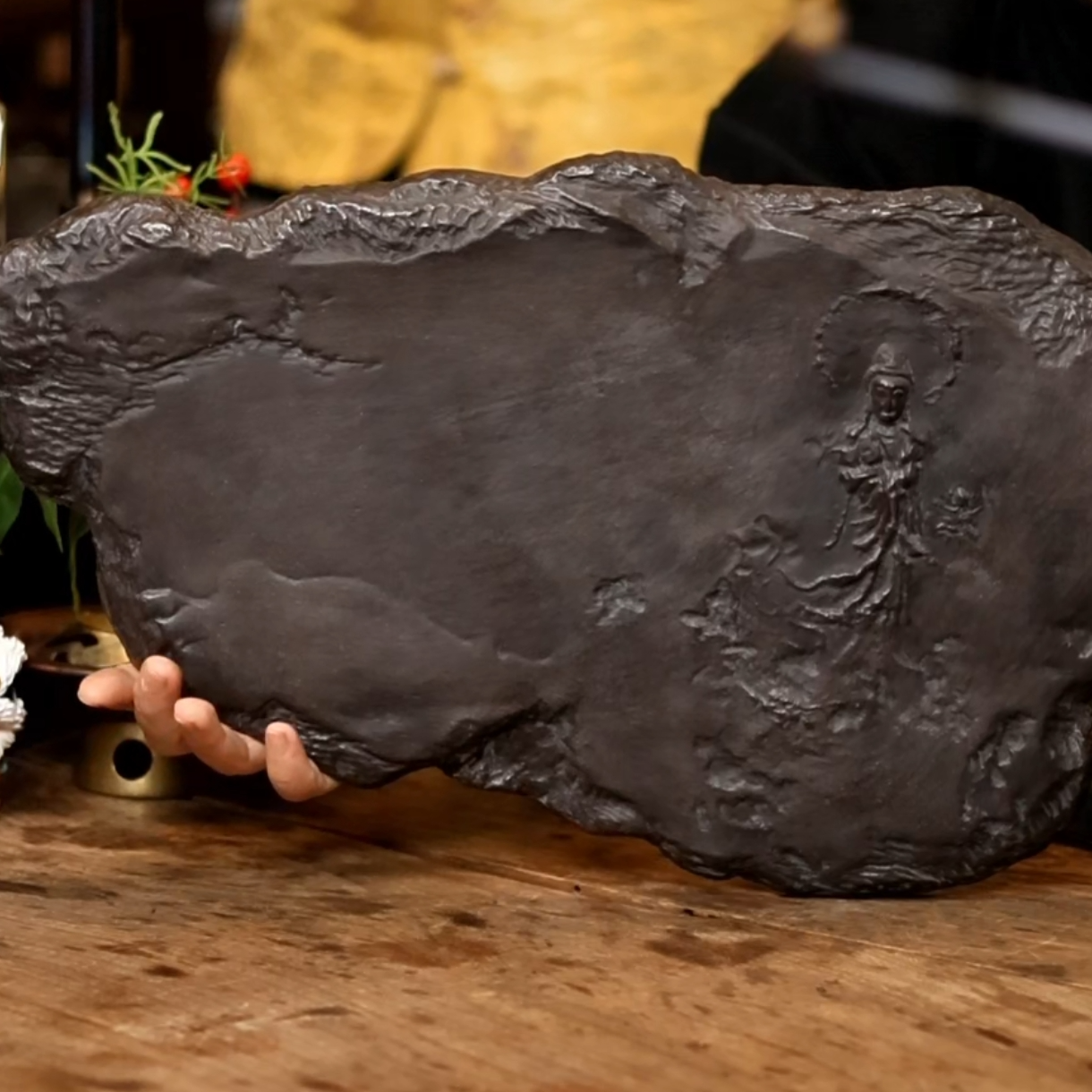 【老王】观音紫砂干泡盘（火元0066）