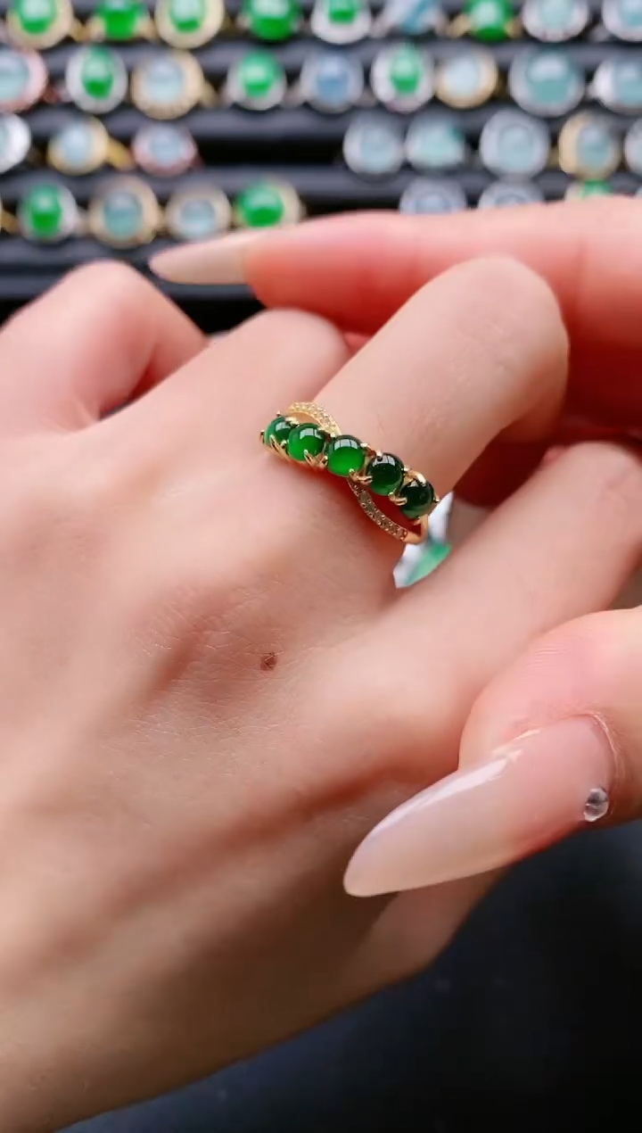 【闪购商品】翡翠戒指银S925镶嵌1111111