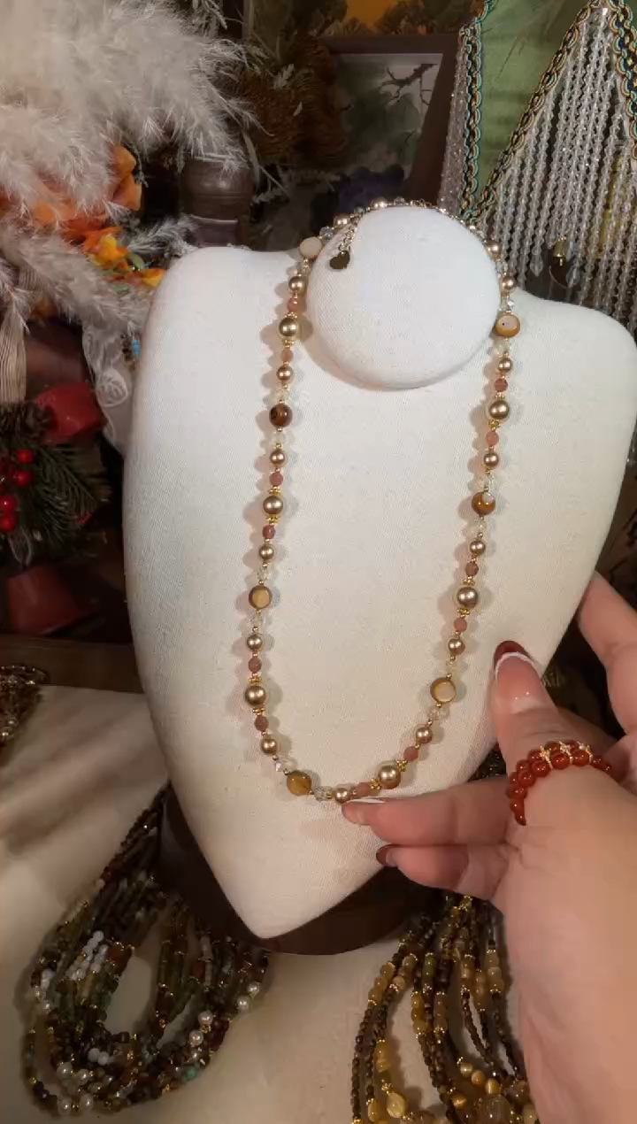 项链未镶嵌尖晶石贝壳奶茶珠 607