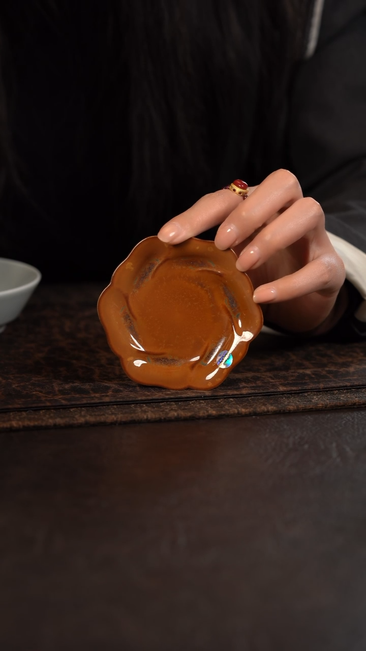 【闪购商品】杯聚澜堂古铜色花朵杯垫