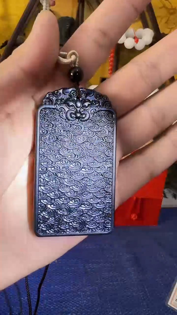 【闪购商品】和田玉（青玉）挂件未镶嵌和田 tq无事牌 （飞铃文玩）