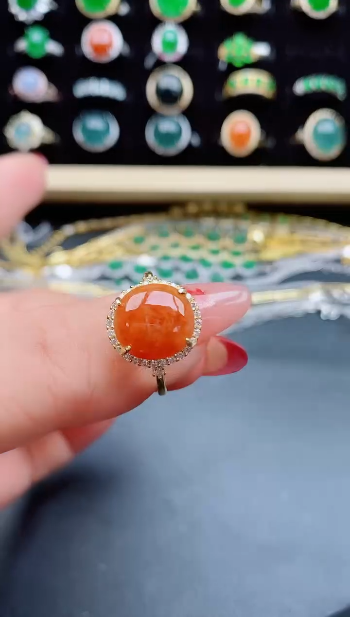 【闪购商品】翡翠戒指银S925镶嵌321321