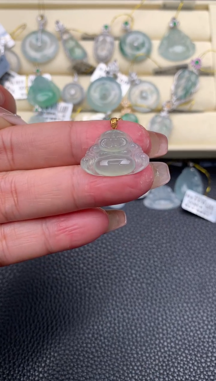 【闪购商品】翡翠颈饰18K金镶嵌D796