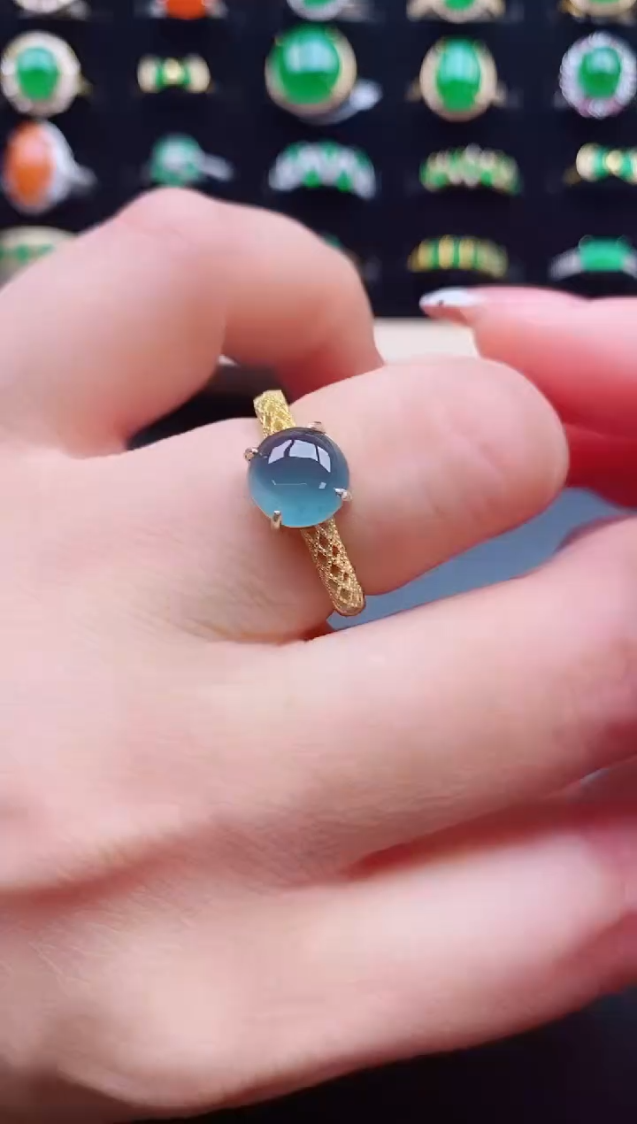 【闪购商品】翡翠戒指银S925镶嵌21321