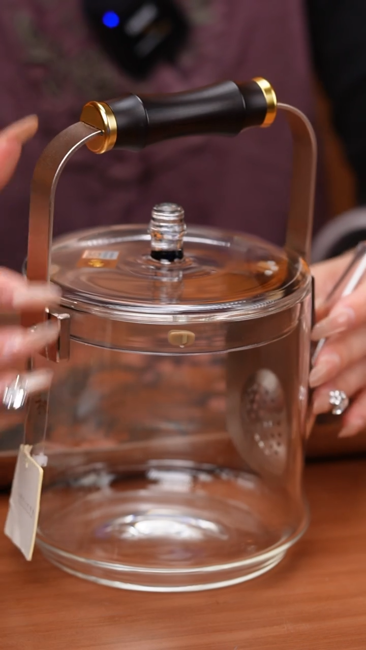 【闪购商品】禾器/透明君若壶/滤片款/紫光檀把