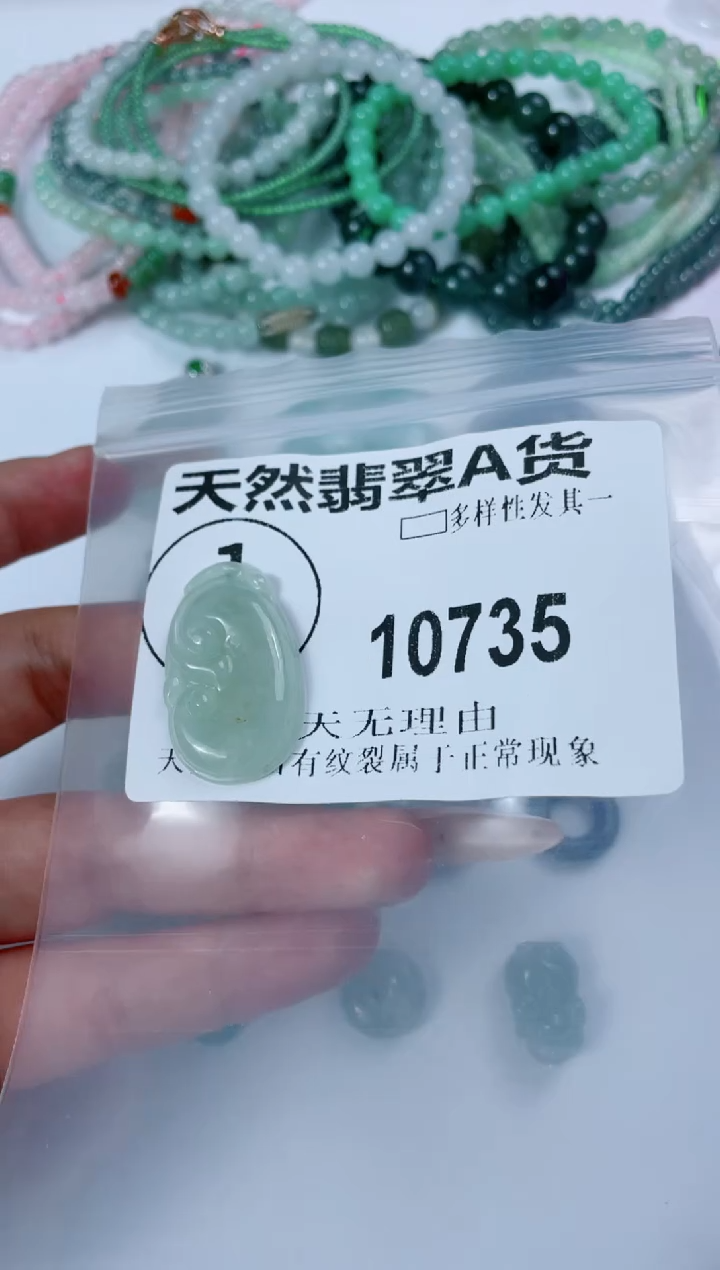 翡翠未镶嵌颈饰10735