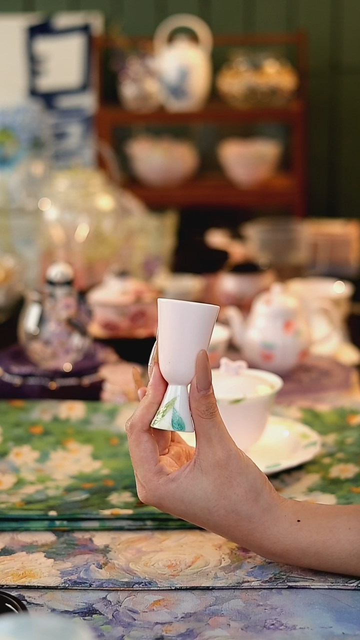 瓷片11111梵汝高足杯