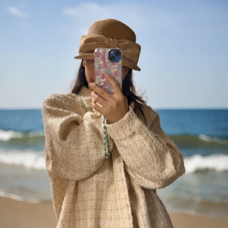 日式夏季新款帽子女高级感拉菲草帽遮阳太阳帽户外透气结