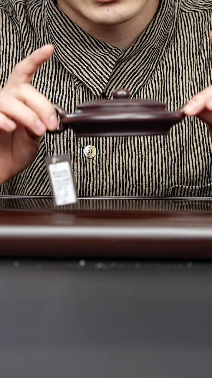 茶壶紫砂宜兴紫砂 虚扁龙山古乌泥 李传荣