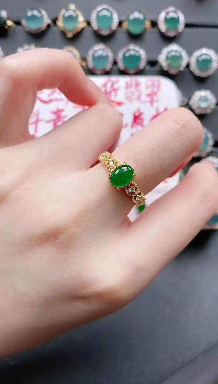 【闪购商品】翡翠戒指银S925镶嵌11111111