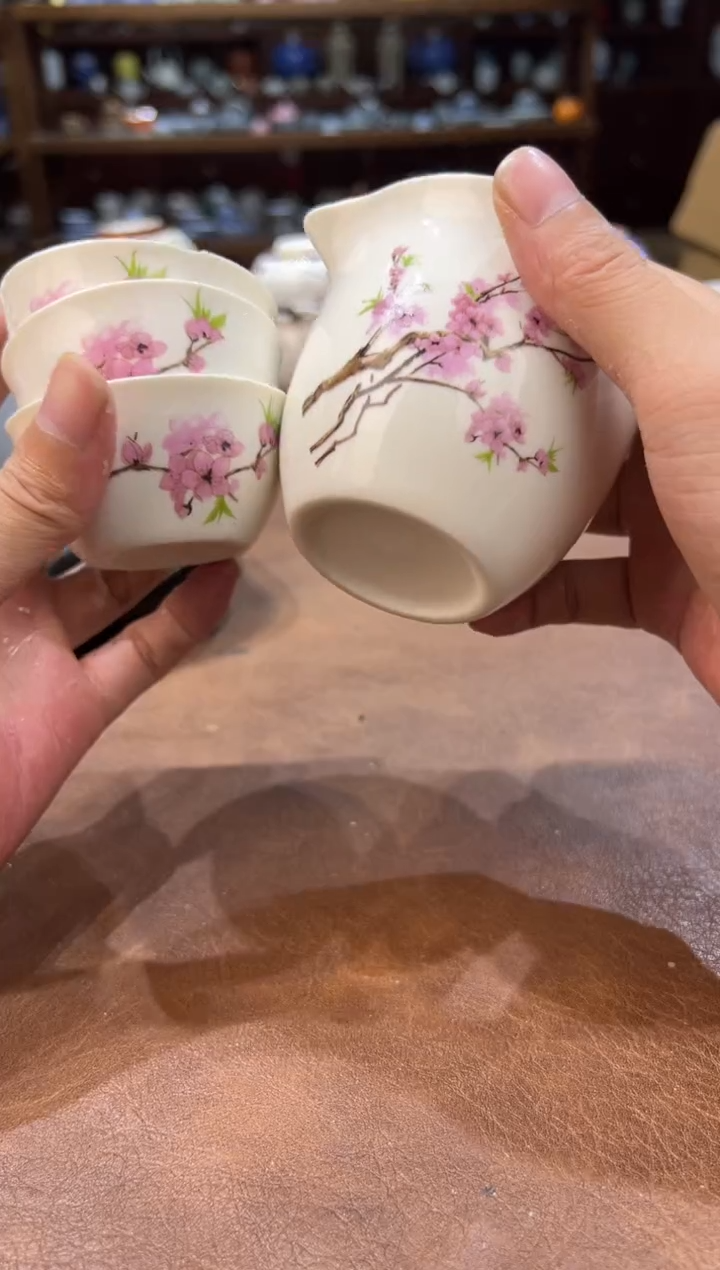 真的很便宜超好看会开片的旅行茶具