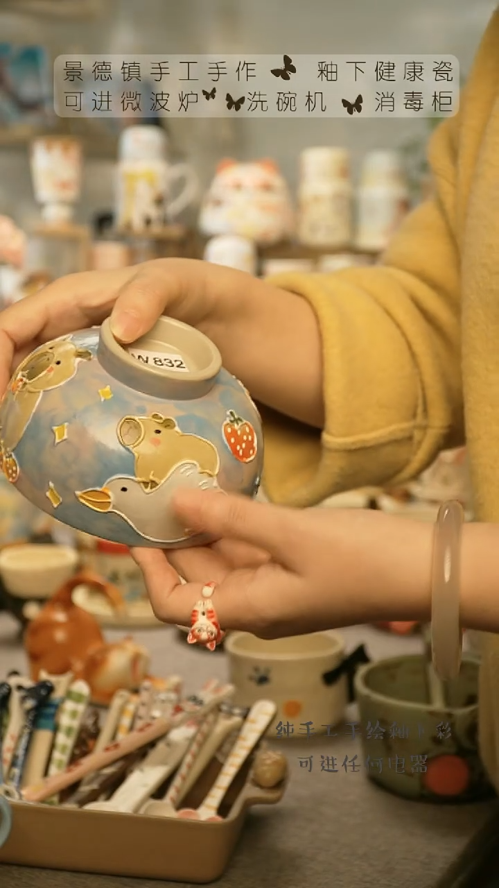 【闪购商品】杯陶瓷景德镇高温釉下彩&W832