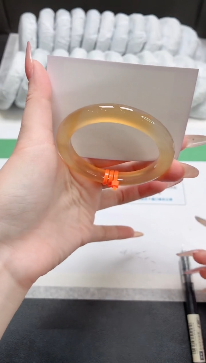 石英质玉手镯未镶嵌249-香槟55.5