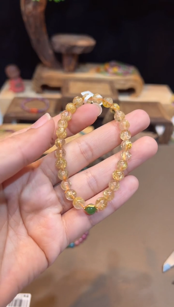 【闪购商品】水晶手链18K金镶嵌手饰@@E6337