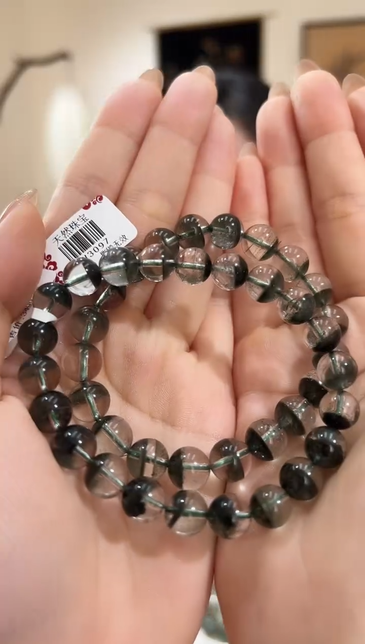 【闪购商品】水晶手串未镶嵌YW3097绿幽灵手串9+多样性发一