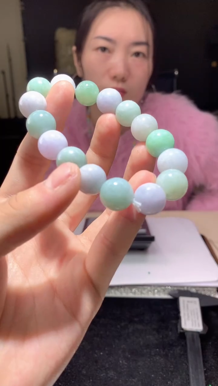 未镶嵌手链翡翠天然缅甸珠串拍一发一