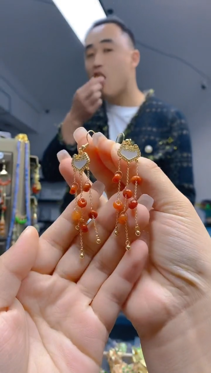 【闪购商品】翡翠耳饰合金205翡翠耳钩