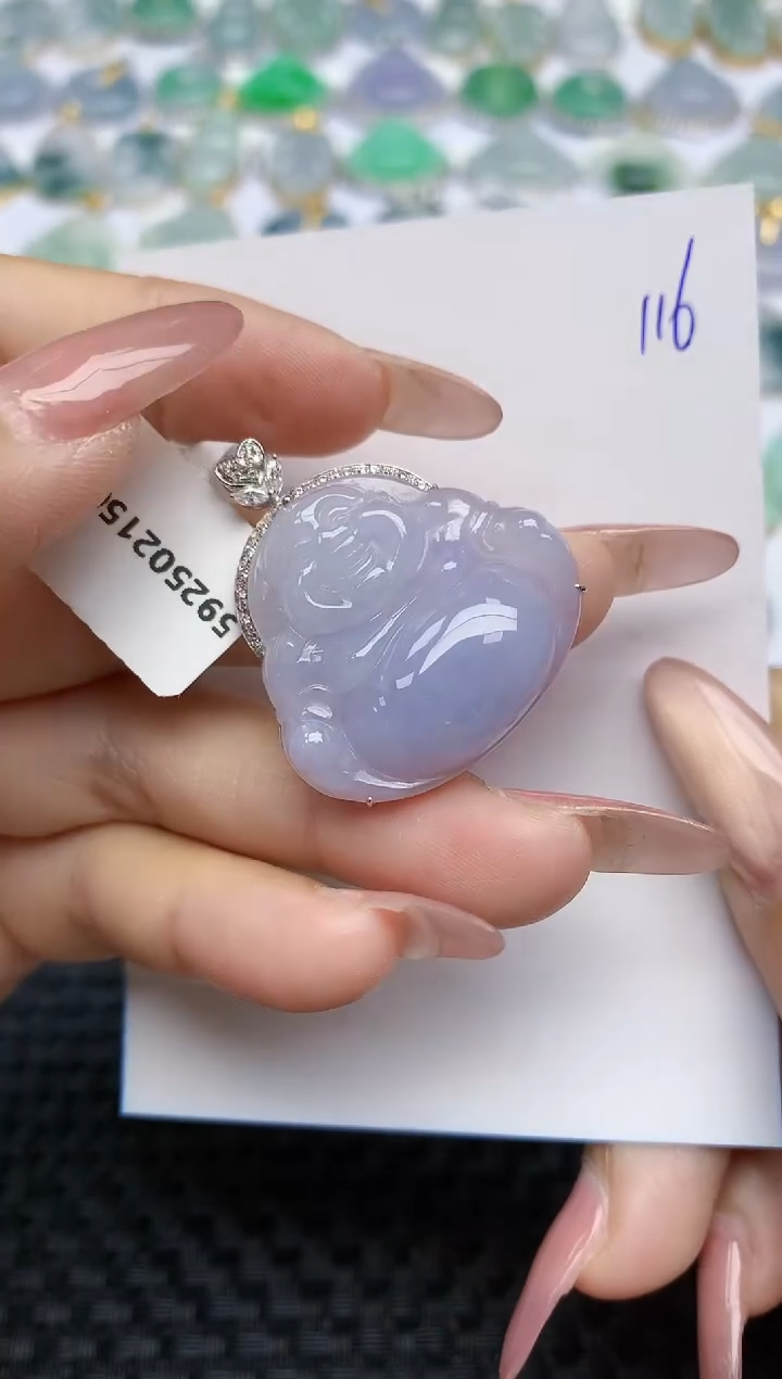 【闪购商品】翡翠颈饰18K金镶嵌天然A货翡翠 116